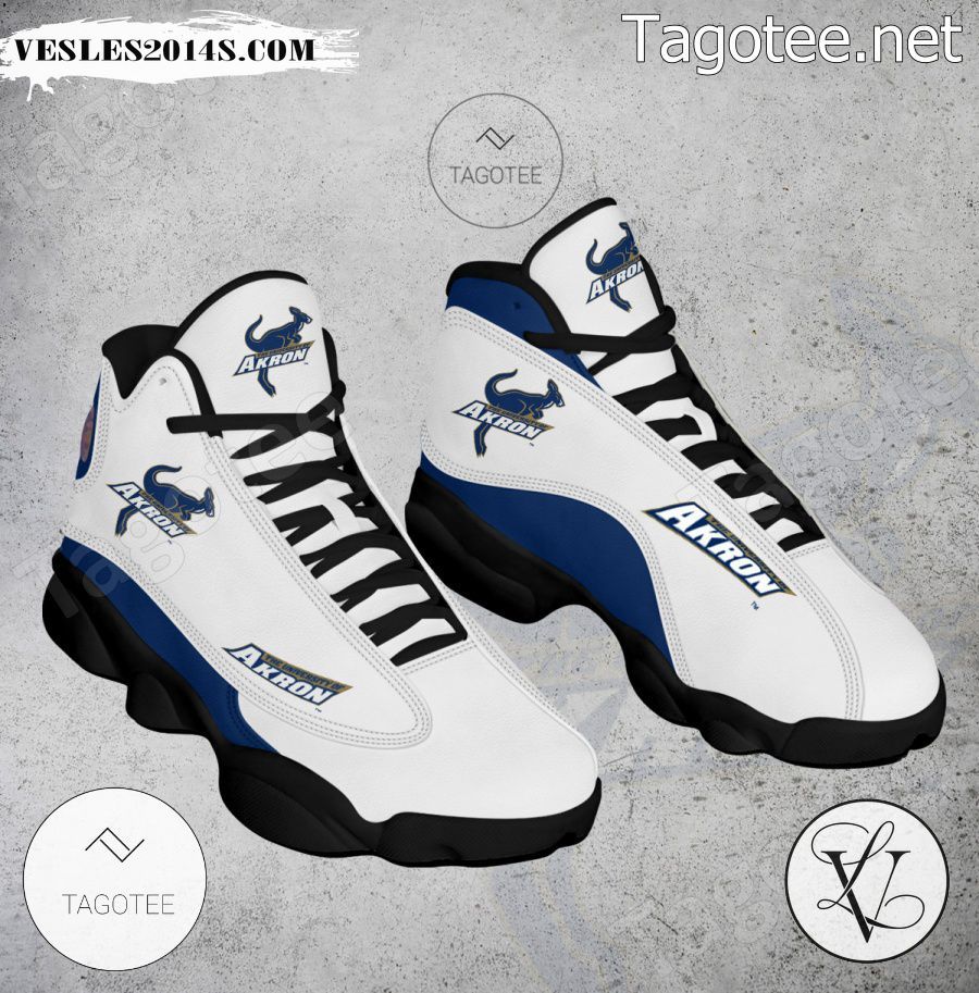 Akron NCAA Logo Air Jordan 13 Shoes - BiShop-a