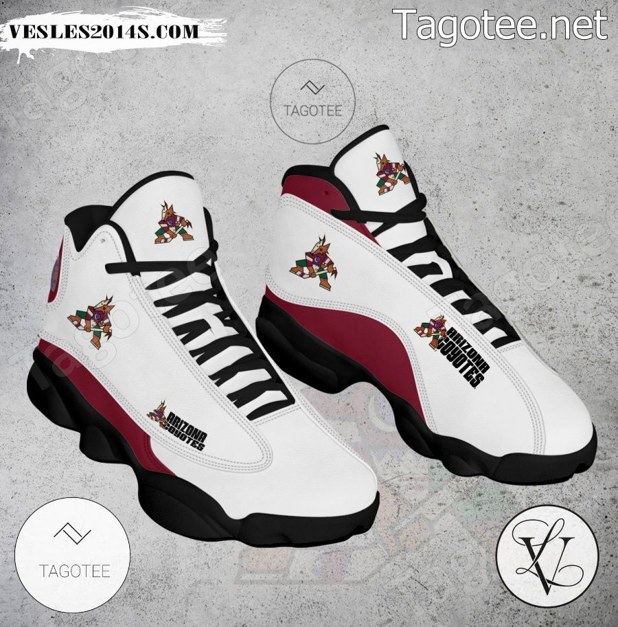 Arizona Coyotes Logo Air Jordan 13 Shoes - EmonShop-a