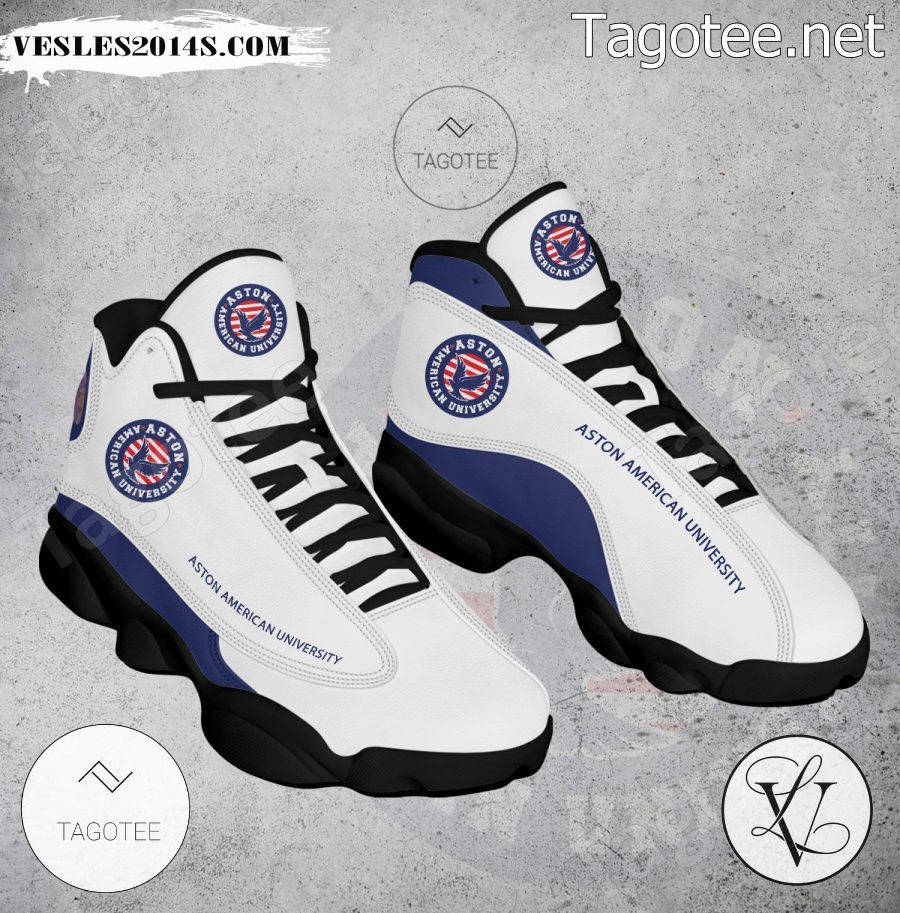 Aston American University Online Logo Air Jordan 13 Shoes - EmonShop-a