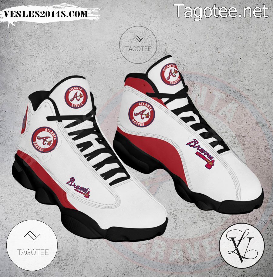 Atlanta Braves Logo Air Jordan 13 Shoes - EmonShop-a