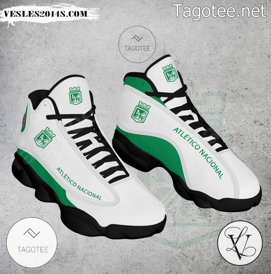 Atletico Nacional Logo Air Jordan 13 Shoes - EmonShop-a