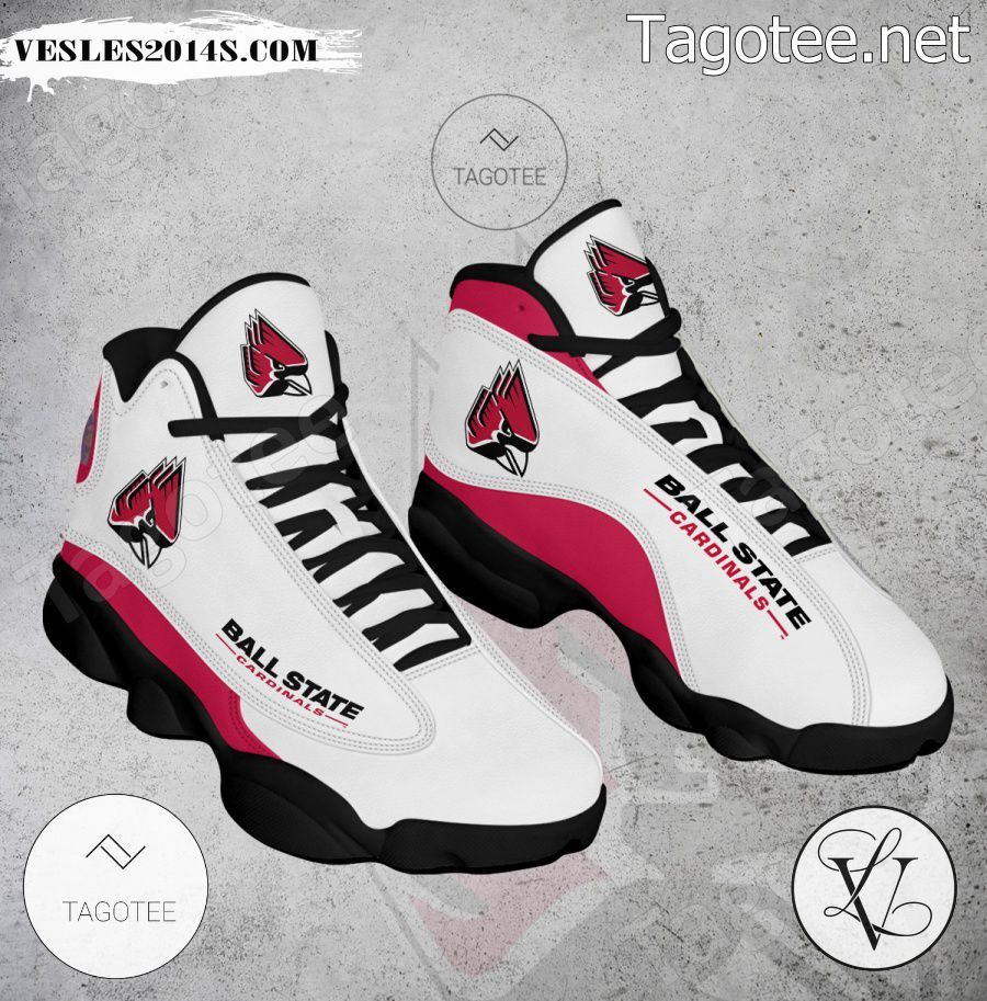 Ball State NCAA Logo Air Jordan 13 Shoes - BiShop-a