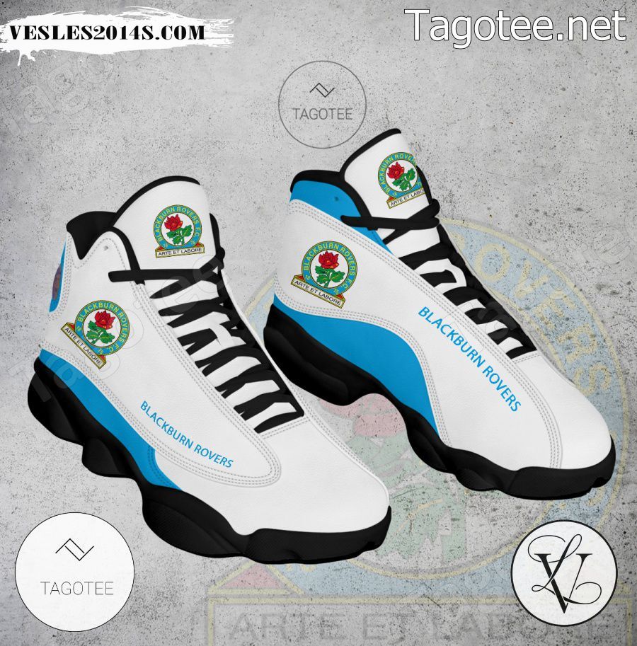 Blackburn Rovers Logo Air Jordan 13 Shoes - BiShop-a