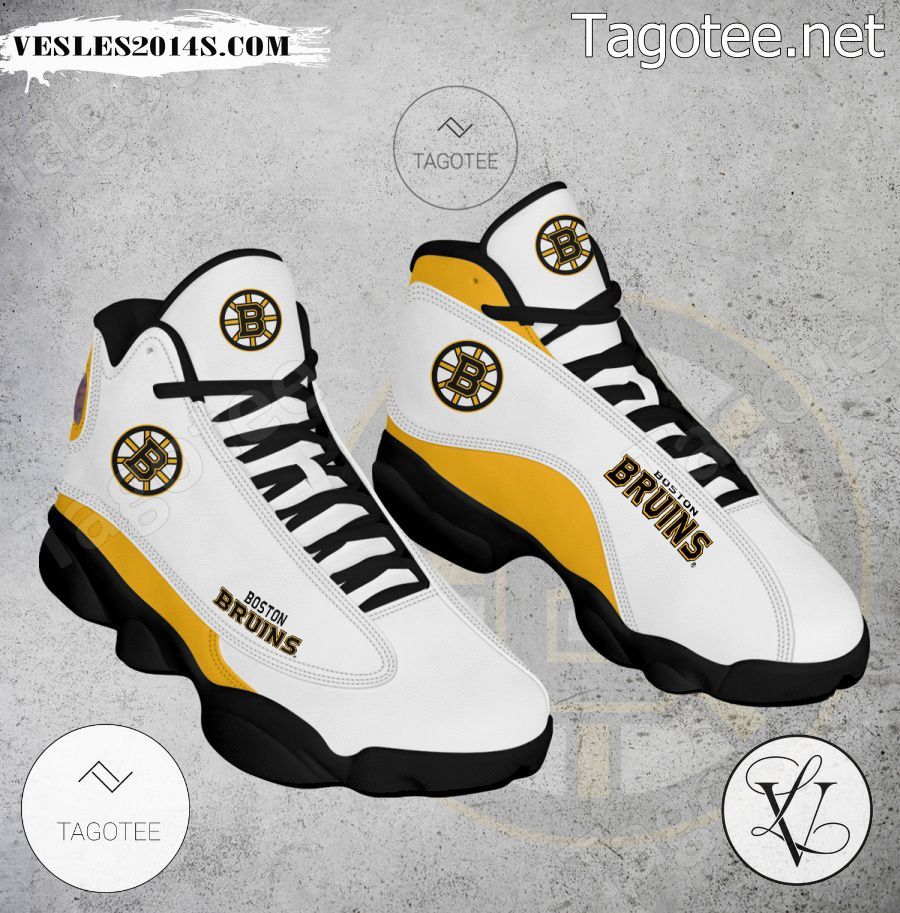 Boston Bruins Logo Air Jordan 13 Shoes - EmonShop-a