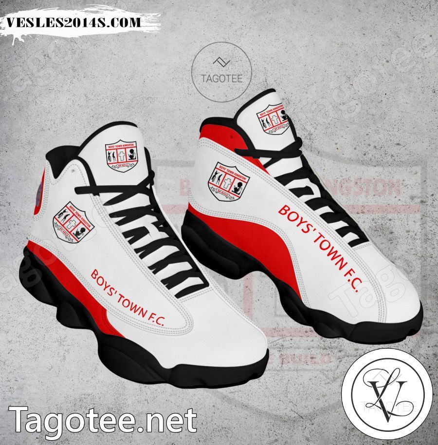 Boys' Town Logo Air Jordan 13 Shoes - EmonShop-a
