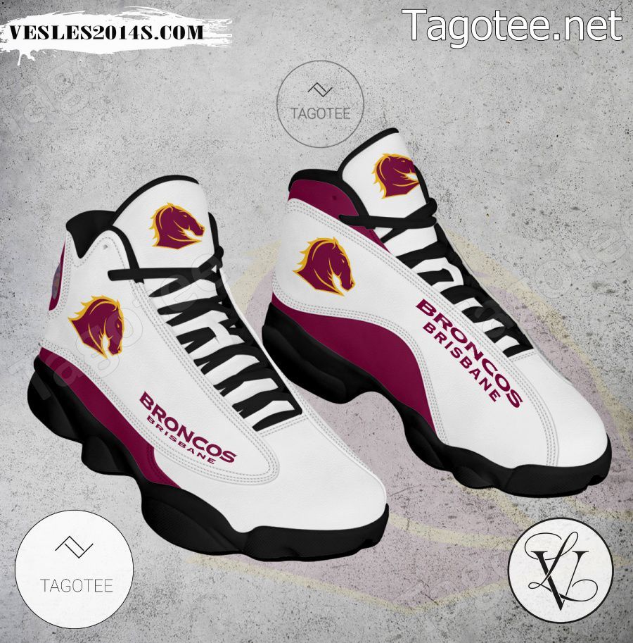 Brisbane Broncos Logo Air Jordan 13 Shoes - EmonShop-a