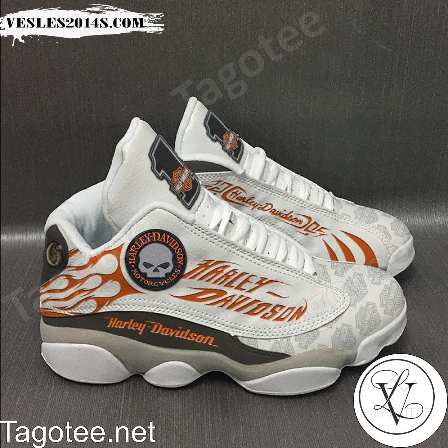 Harley Davidson Motorcycles White Air Jordan 13 Shoes