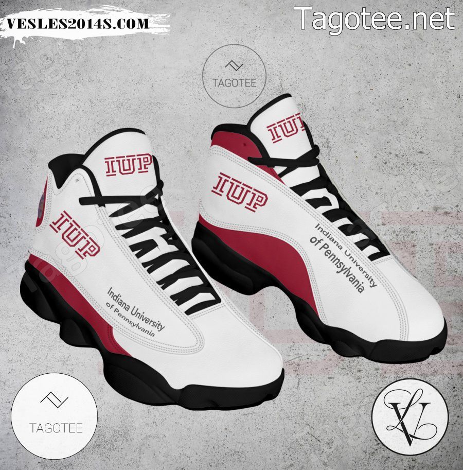 Indiana University of Pennsylvania Logo Air Jordan 13 Shoes - EmonShop-a