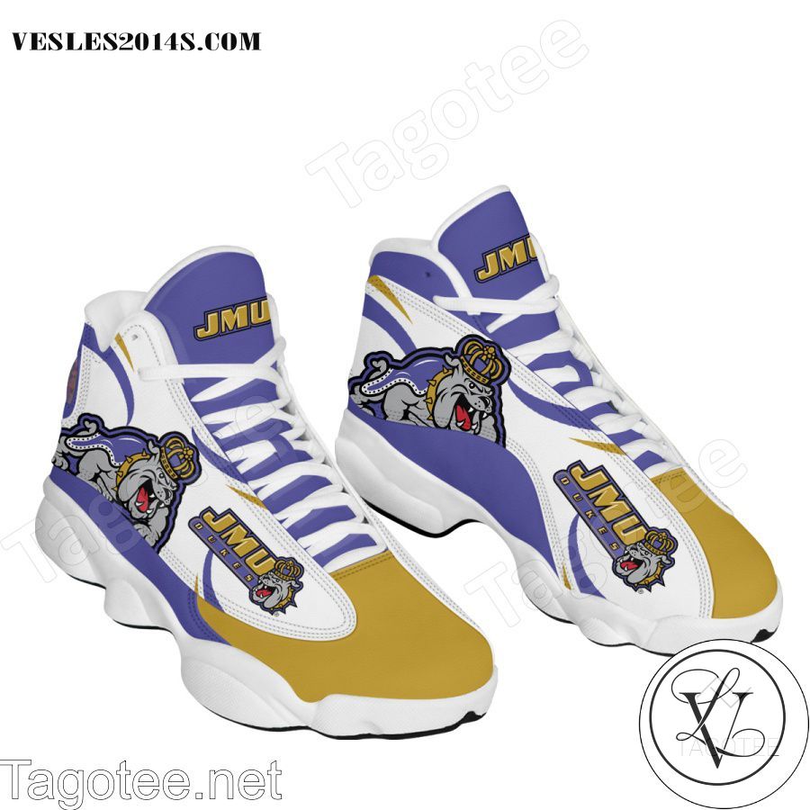 James Madison Dukes Air Jordan 13 Shoes-a