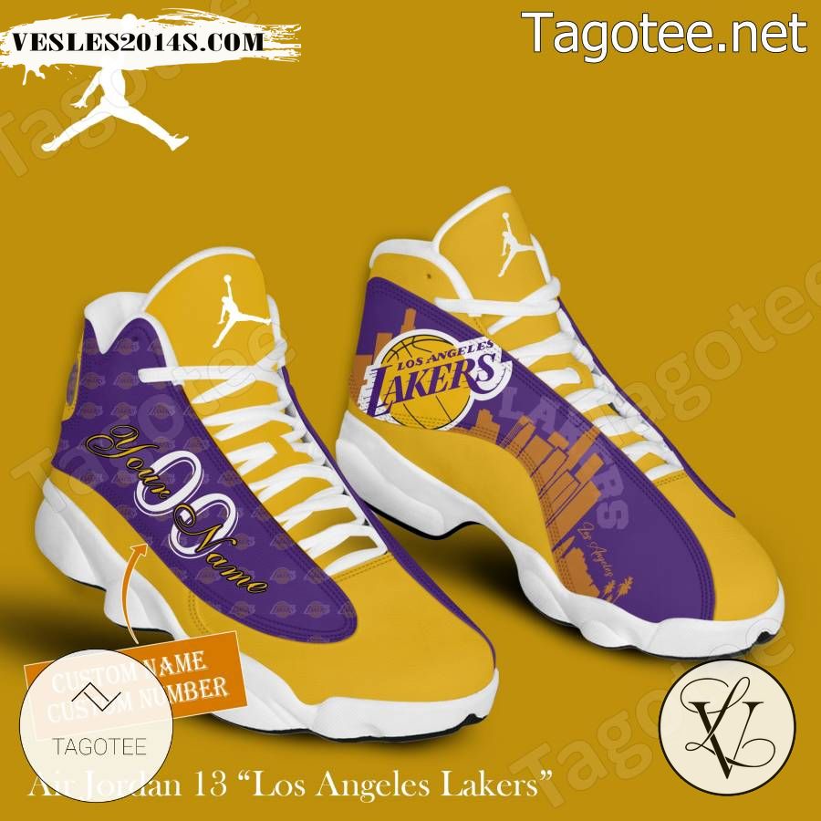 Los Angeles Lakers Personalized Name And Number Air Jordan 13 Shoes Los Angeles Lakers Personalized Name And Number Air Jordan 13 Shoes