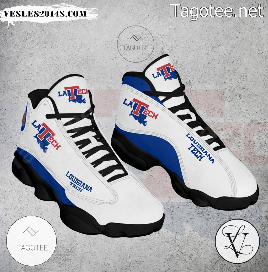 Louisiana Tech NCAA Logo Air Jordan 13 Shoes - BiShop-a