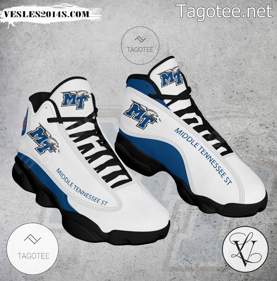Middle Tennessee St NCAA Logo Air Jordan 13 Shoes - BiShop-a
