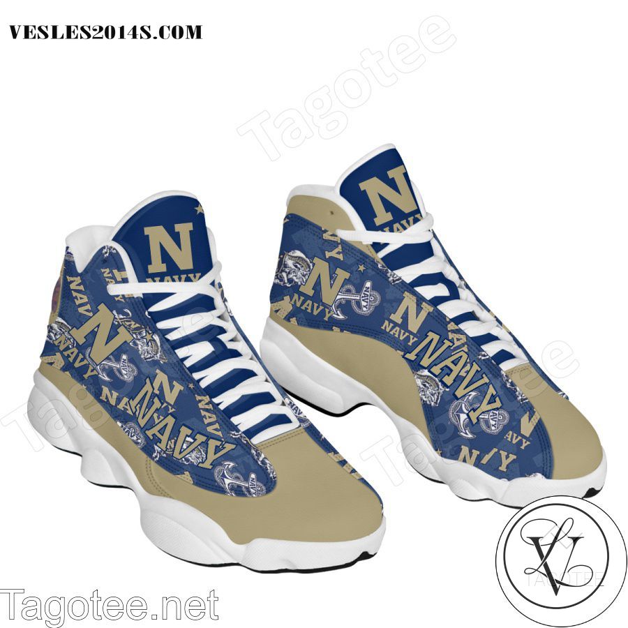 Navy Midshipmen Air Jordan 13 Shoes-a