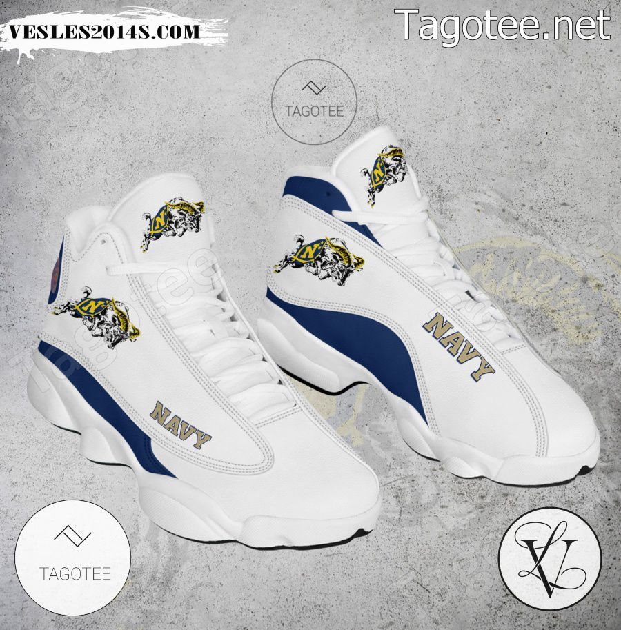 Navy Midshipmen NCAA Logo Air Jordan 13 Shoes Navy Midshipmen NCAA Logo Air Jordan 13 Shoes