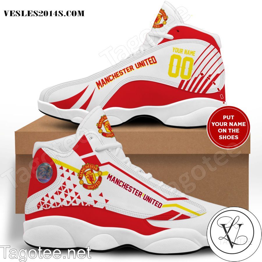 Personalized Manchester United White Red Air Jordan 13 Shoes Personalized Manchester United White Red Air Jordan 13 Shoes