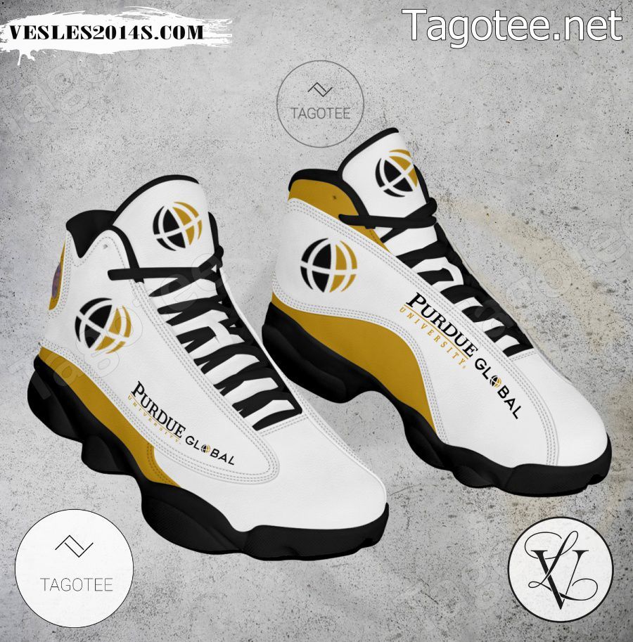 Purdue University Global Logo Air Jordan 13 Shoes - EmonShop-a