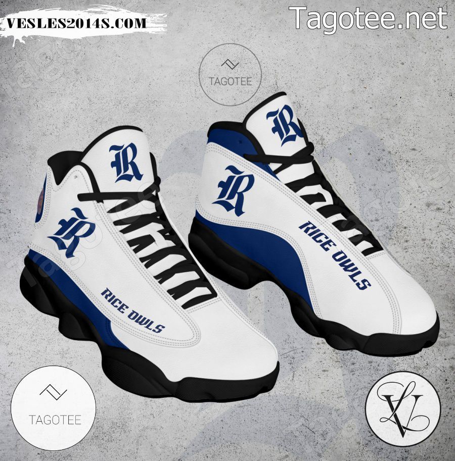 Rice Owls NCAA Logo Air Jordan 13 Shoes - BiShop-a