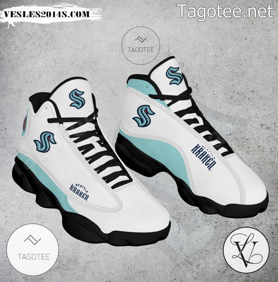Seattle Kraken Logo Air Jordan 13 Shoes - EmonShop-a
