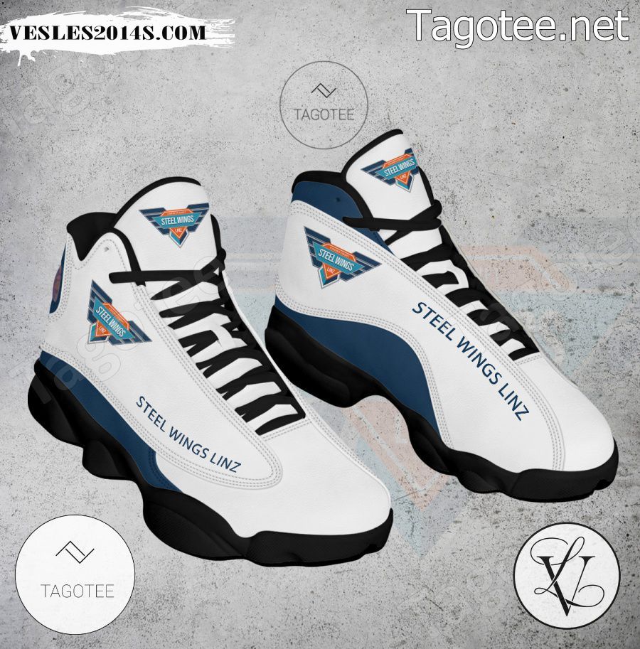 Steel Wings Linz Logo Air Jordan 13 Shoes - EmonShop-a
