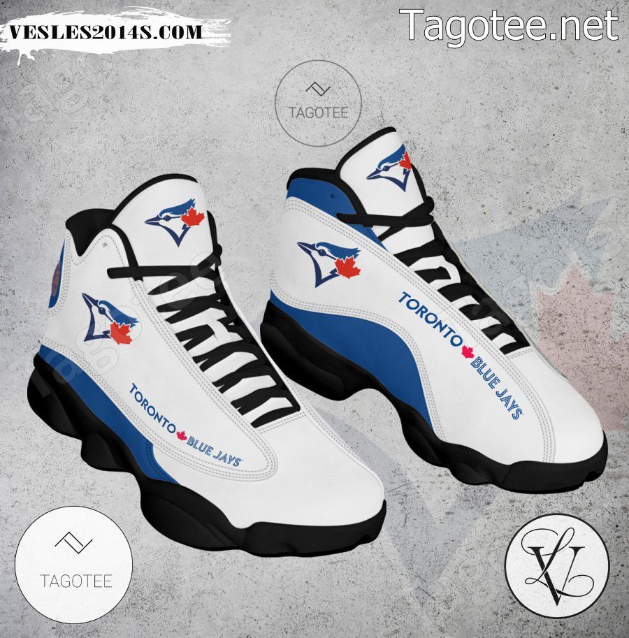 Toronto Blue Jays Logo Air Jordan 13 Shoes - EmonShop-a