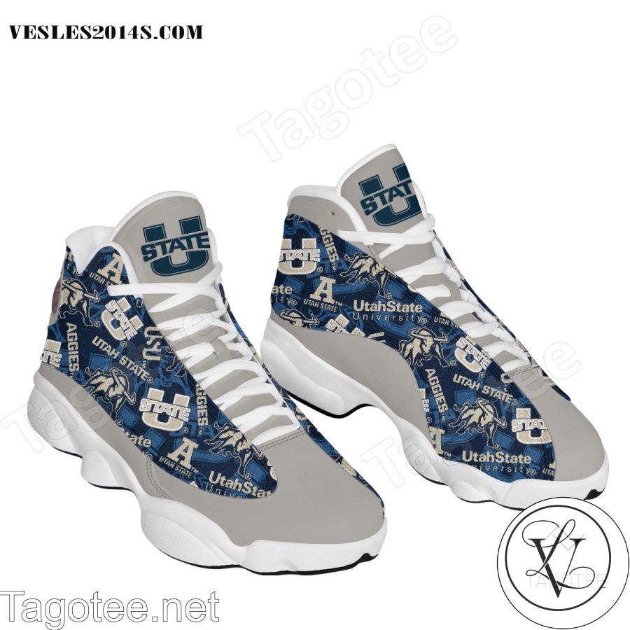 Utah State Aggies Air Jordan 13 Shoes-a