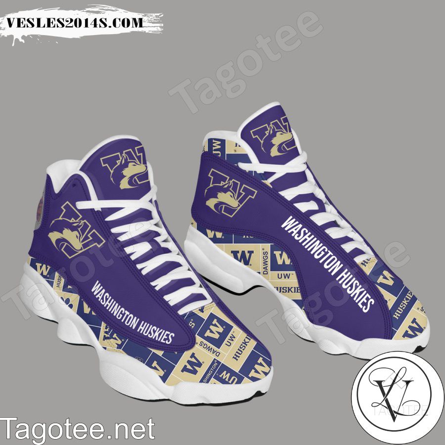 Washington Huskies Air Jordan 13 Shoes-a