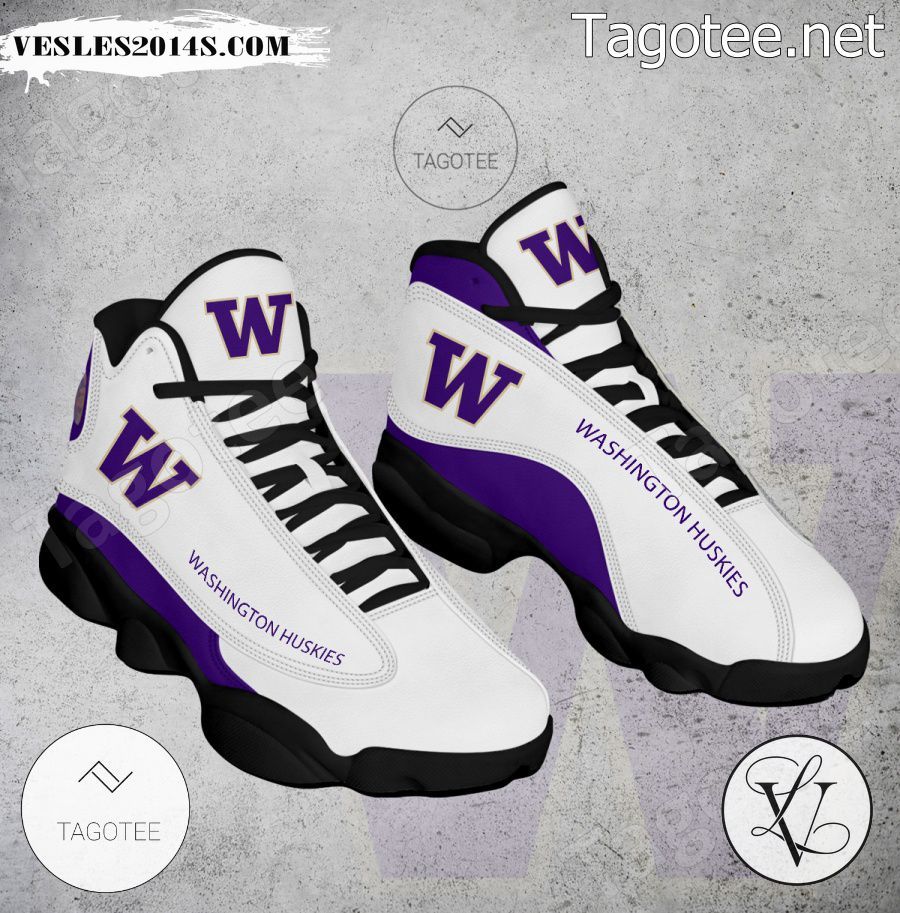 Washington Huskies NCAA Logo Air Jordan 13 Shoes - BiShop-a
