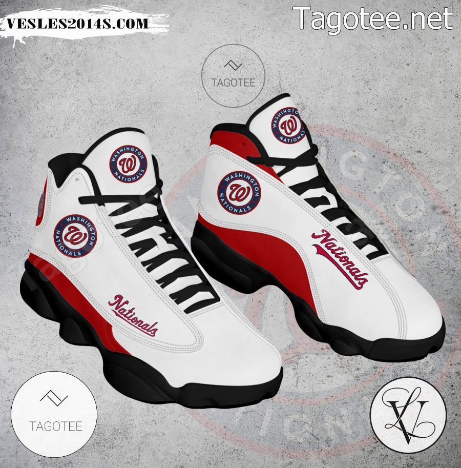 Washington Nationals Logo Air Jordan 13 Shoes - EmonShop-a