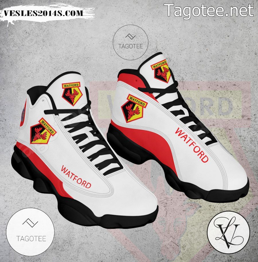 Watford Football Club Logo Air Jordan 13 Shoes - BiShop-a