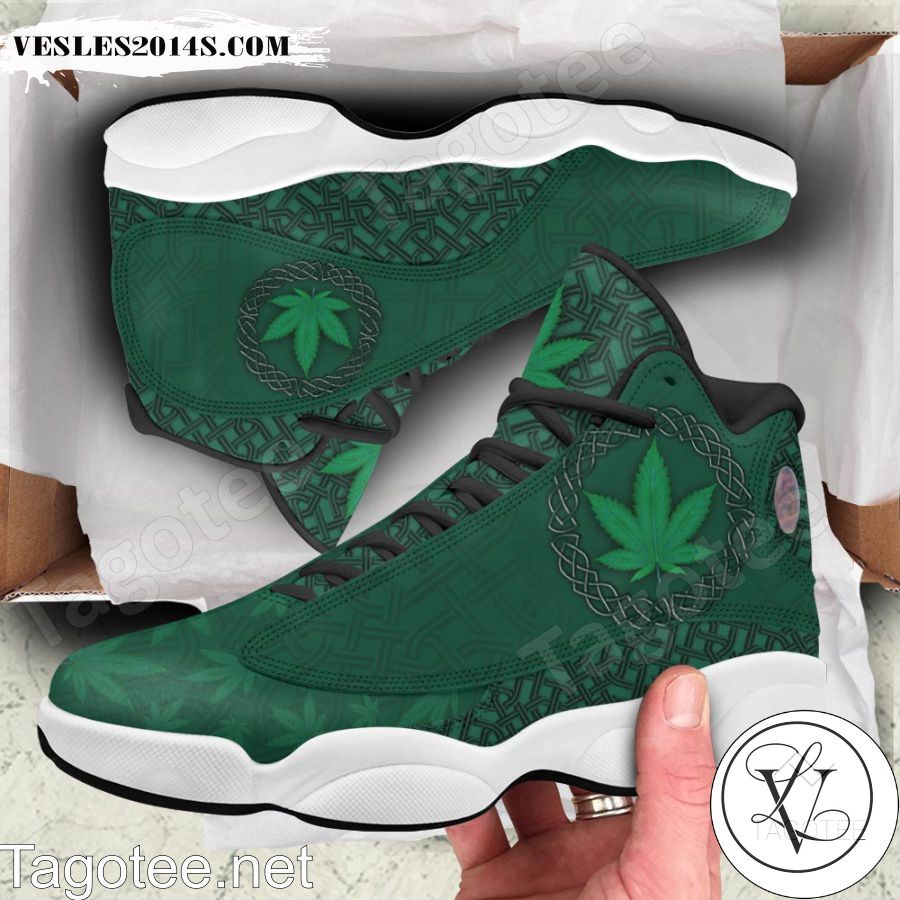 Weed Leaf Irish Celtic Green Air Jordan 13 Shoes Weed Leaf Irish Celtic Green Air Jordan 13 Shoes