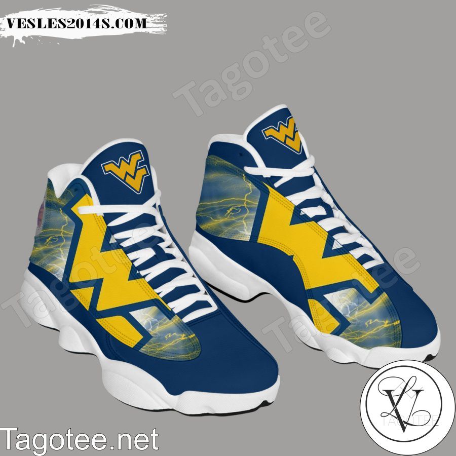 West Virginia Mountaineers Air Jordan 13 Shoes-a