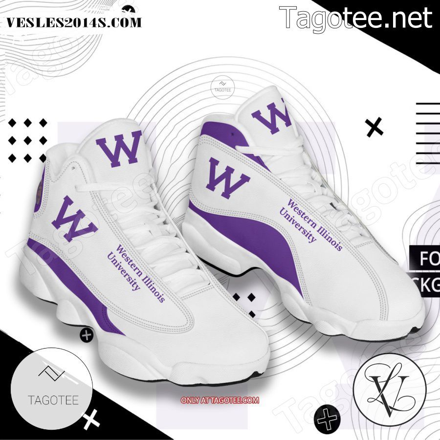 Western-Illinois-University Logo Air Jordan 13 Shoes - EmonShop a