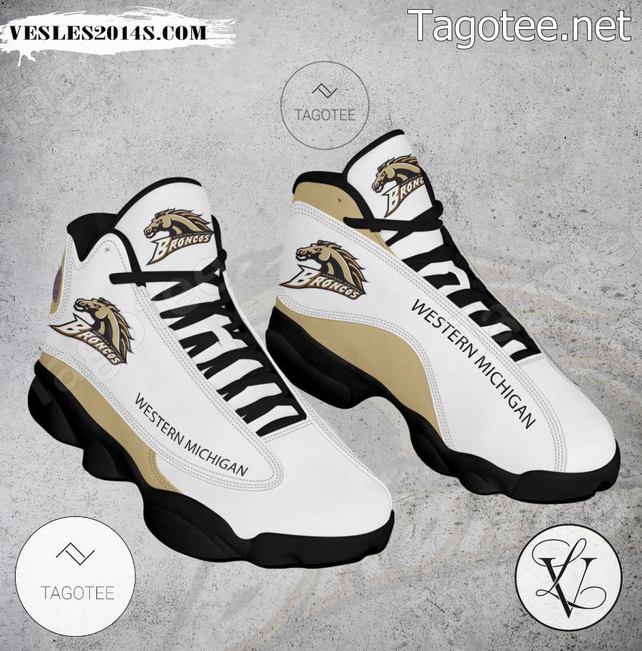 Western Michigan NCAA Logo Air Jordan 13 Shoes - BiShop-a