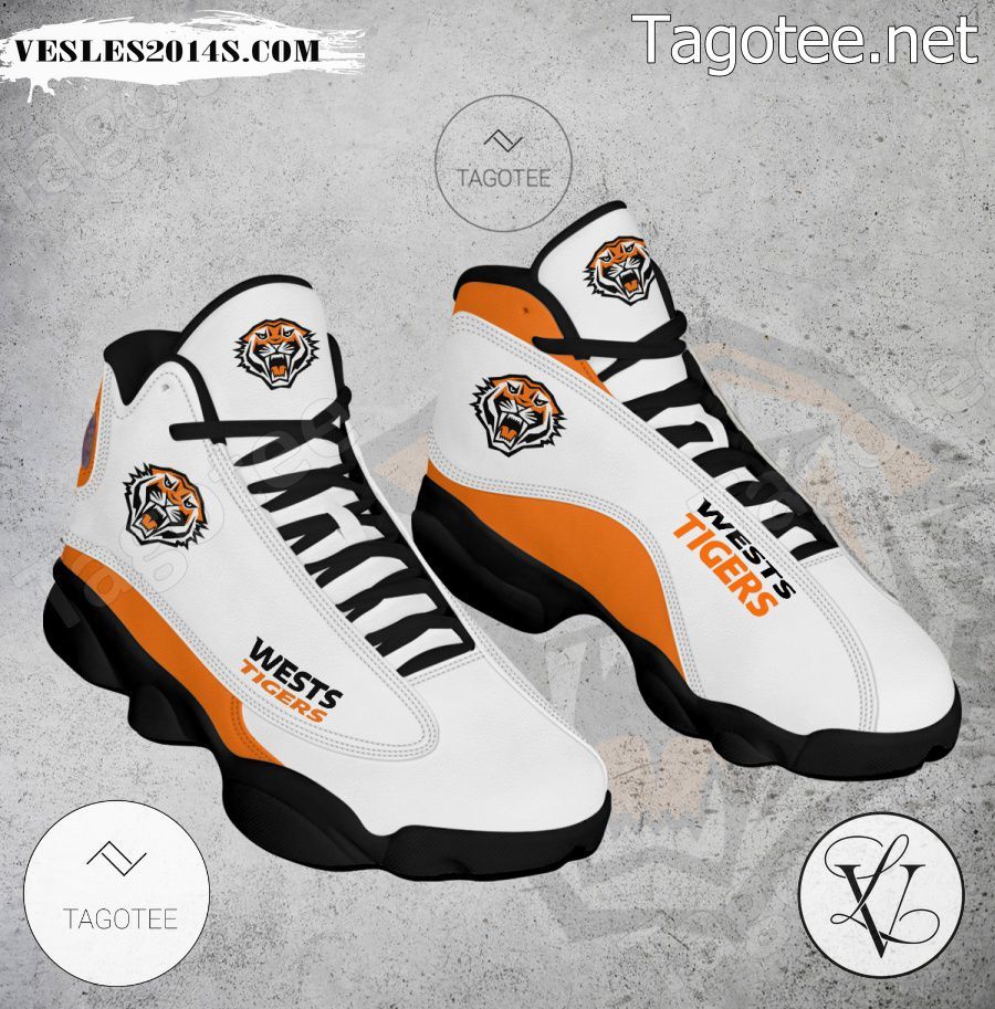 Wests Tigers Logo Air Jordan 13 Shoes - EmonShop-a
