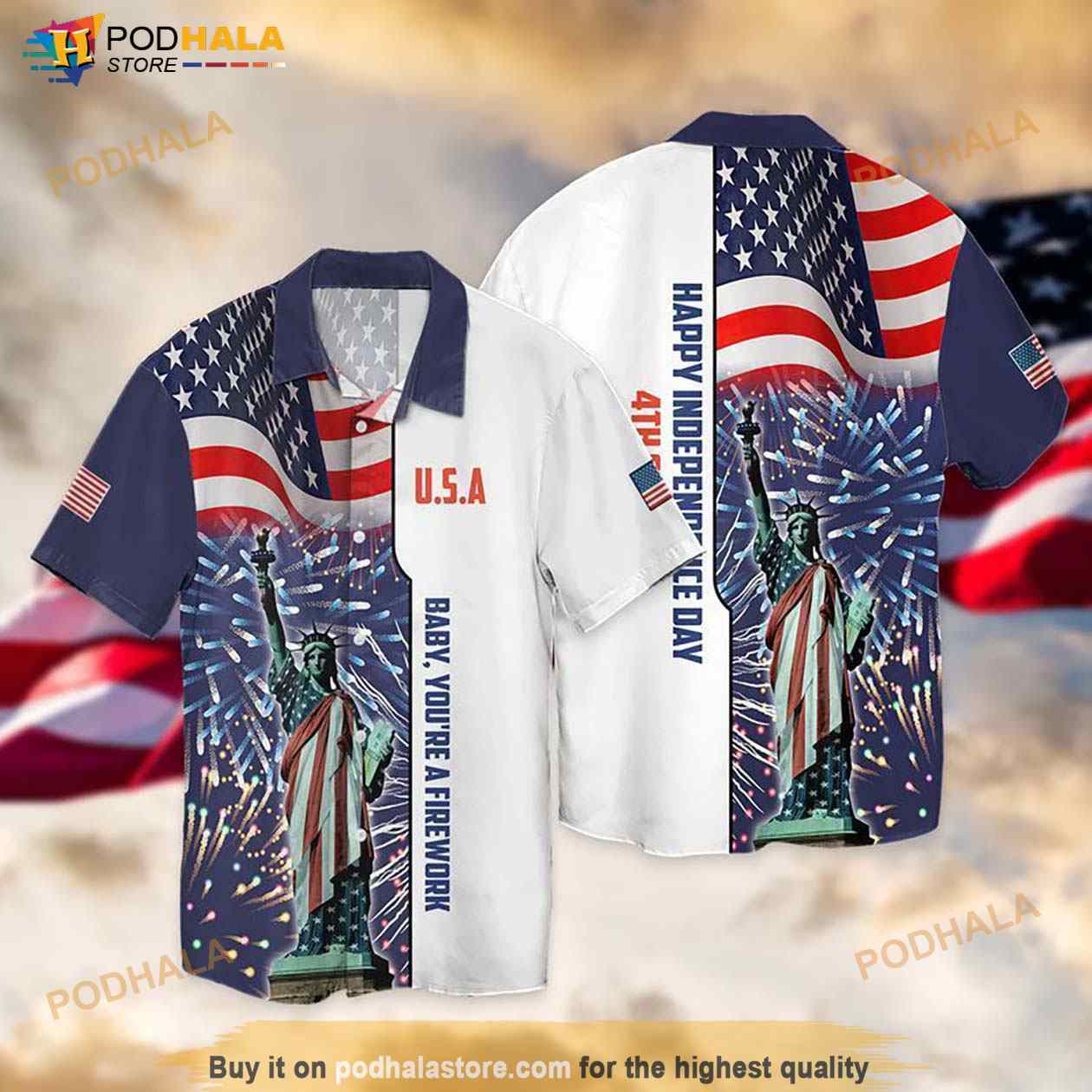 4th Of July American Flag Statue Of Liberty Hawaiian Shirt 4th Of July American Flag Statue Of Liberty Hawaiian Shirt