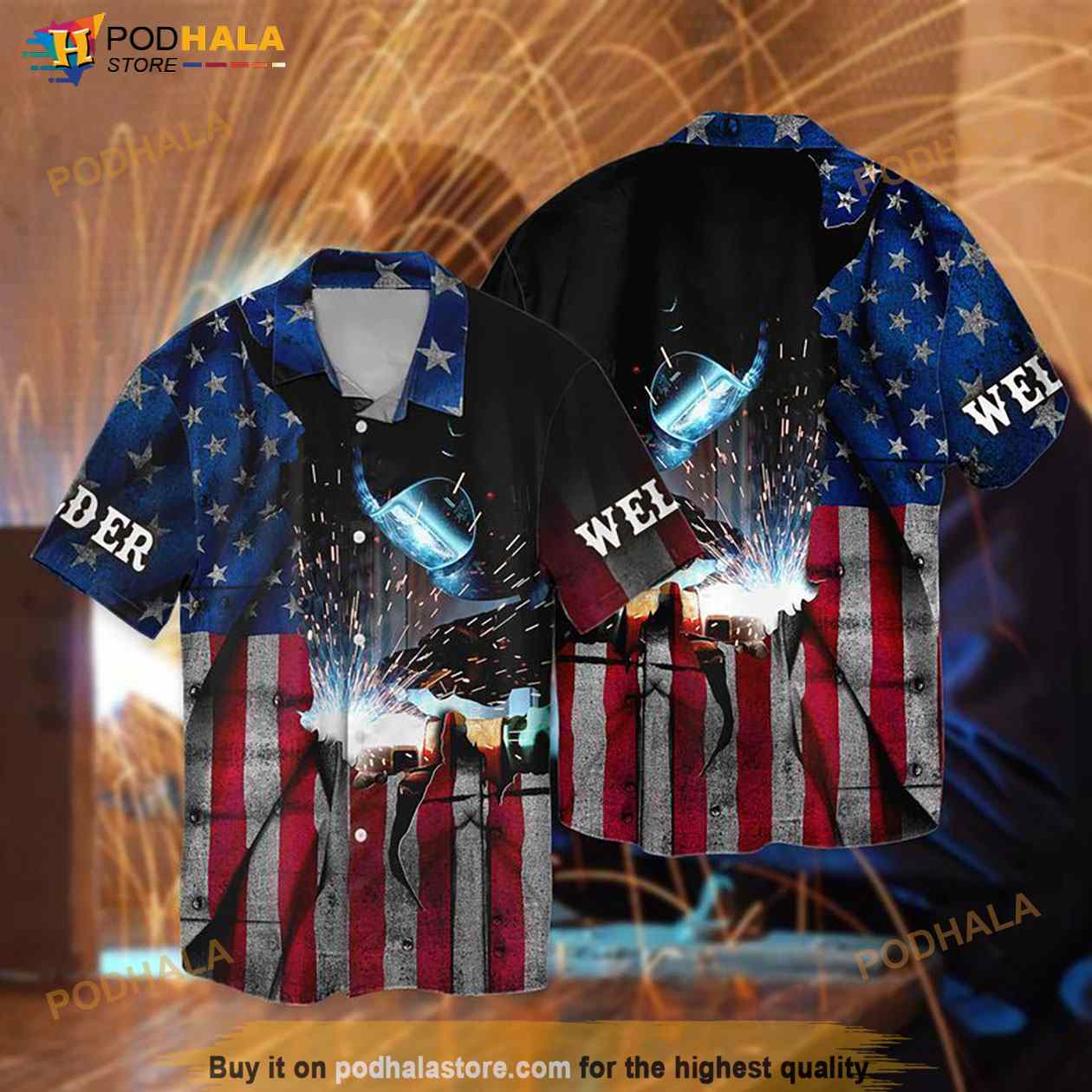 4th Of July American Welder I Am A Welder Hawaiian Shirt 4th Of July American Welder I Am A Welder Hawaiian Shirt