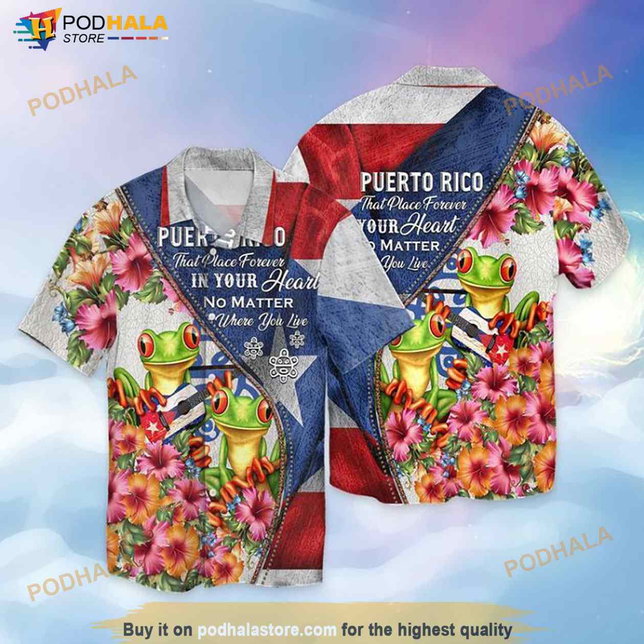 4th Of July Frog Puerto Rico That Place Forever In Your Heart No Matter You Live Hawaiian Shirt 4th Of July Frog Puerto Rico That Place Forever In Your Heart No Matter You Live Hawaiian Shirt