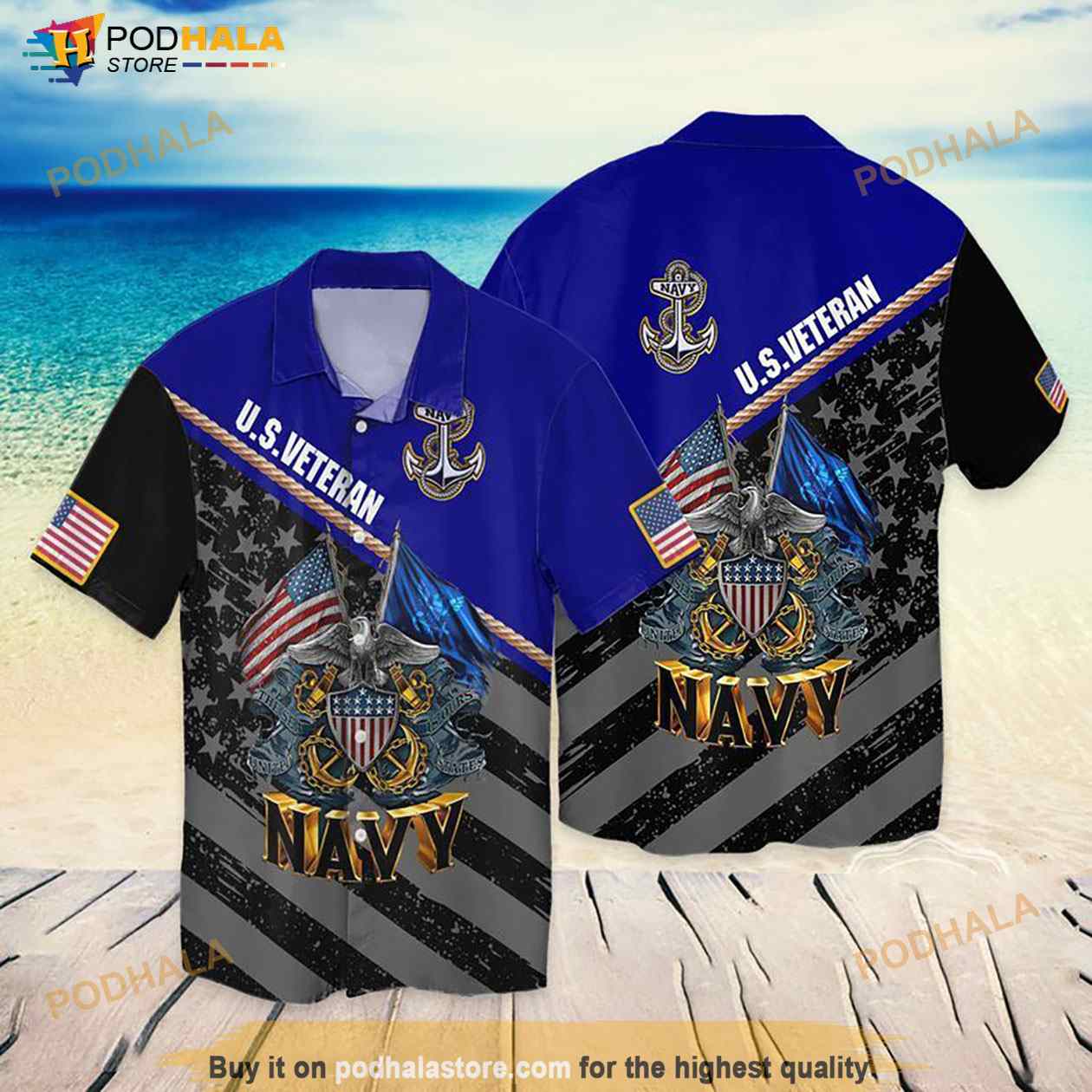 4th Of July Memorial Day Veteran American Flag Eagle Navy Hawaiian Shirt 4th Of July Memorial Day Veteran American Flag Eagle Navy Hawaiian Shirt