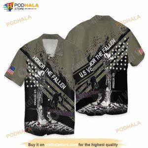 4th Of July Memorial Day Veteran Honor The Fallen Hawaiian Shirt