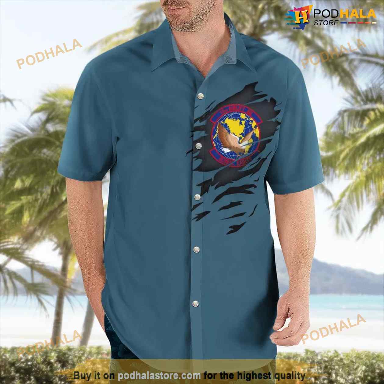Air Force 15th Airlift Squadron Boeing C-17 Globemaster Iii Hawaiian Shirt Air Force 15th Airlift Squadron Boeing C-17 Globemaster Iii Hawaiian Shirt
