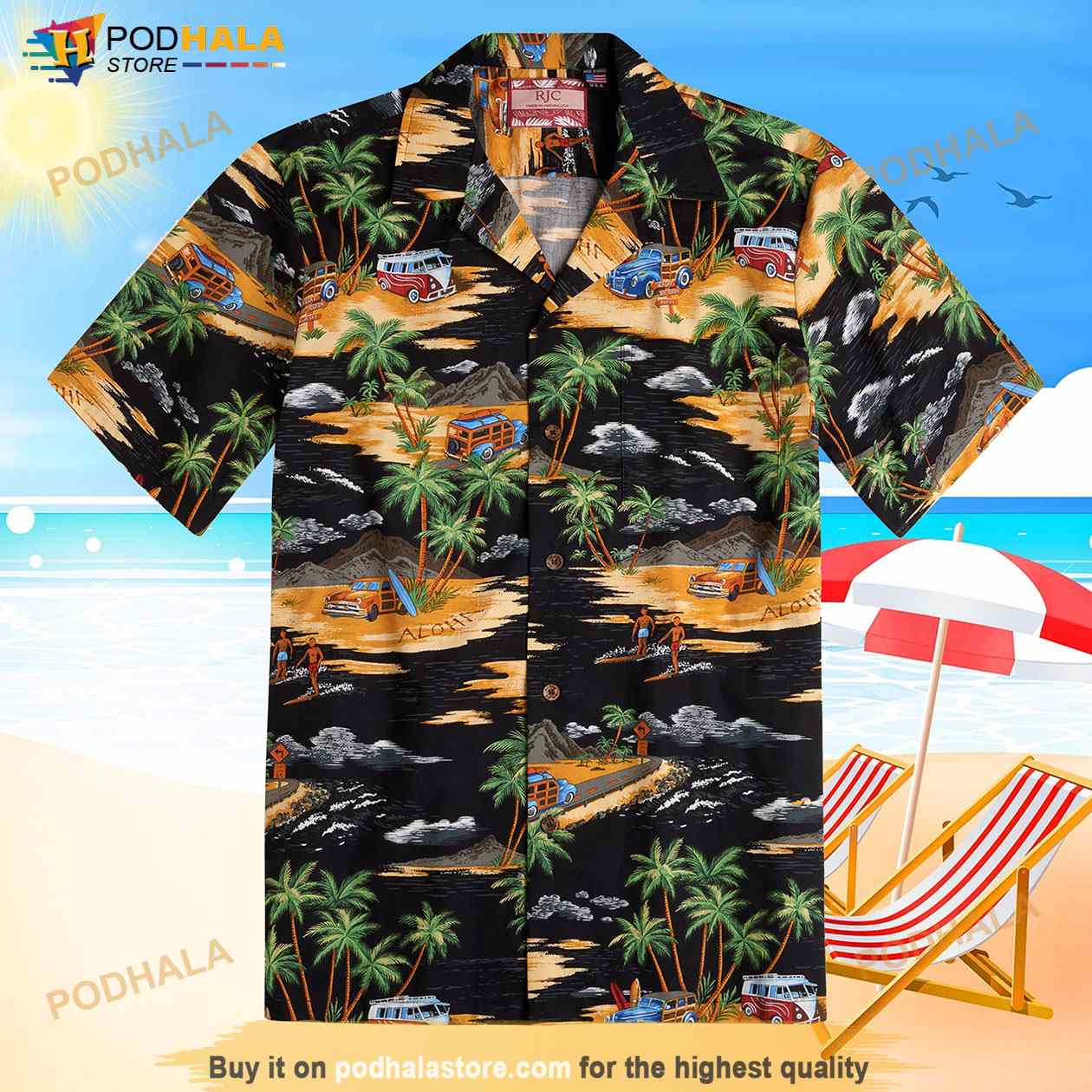 Aloha Black Palms Trees Hawaiian Shirt Aloha Black Palms Trees Hawaiian Shirt
