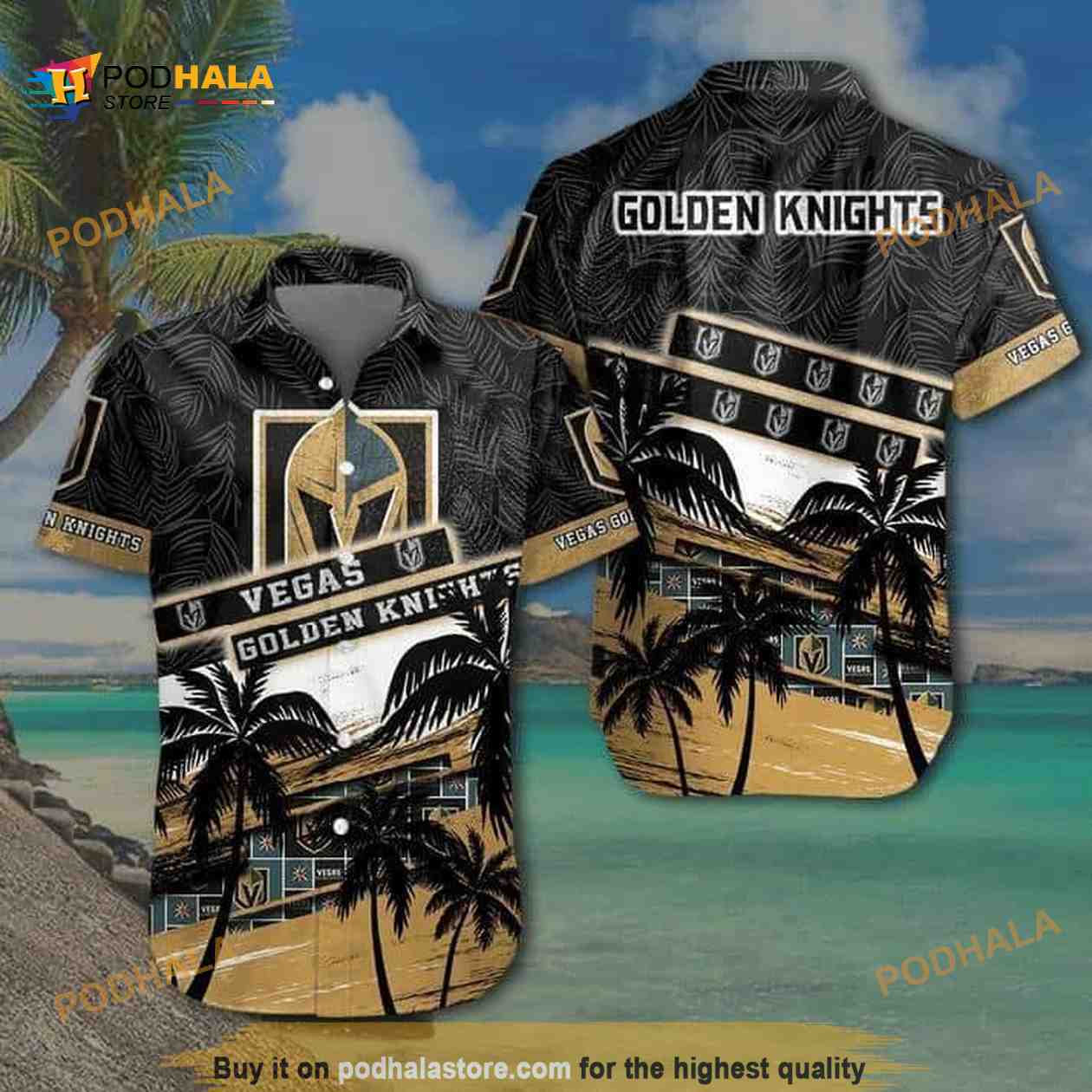 Aloha NHL Vegas Golden Knights Funny Hawaiian Shirt Beach Gift For Friend Aloha NHL Vegas Golden Knights Funny Hawaiian Shirt Beach Gift For Friend