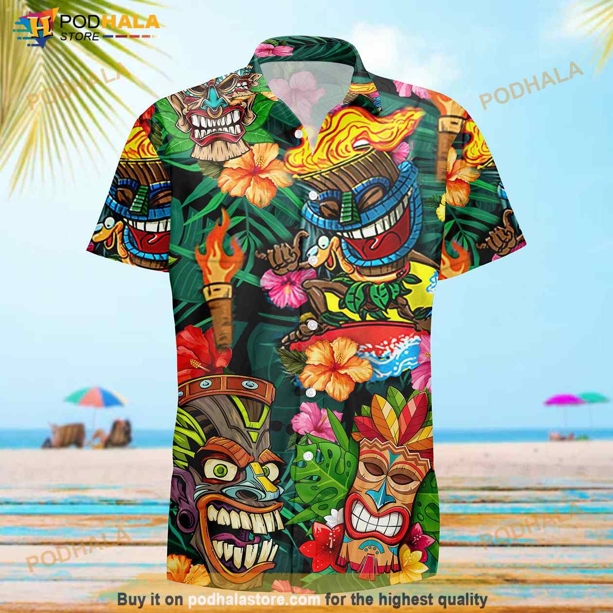 Aloha Tiki Tiki Hawaii Shirt Beach Lover Aloha Tiki Tiki Hawaii Shirt Beach Lover