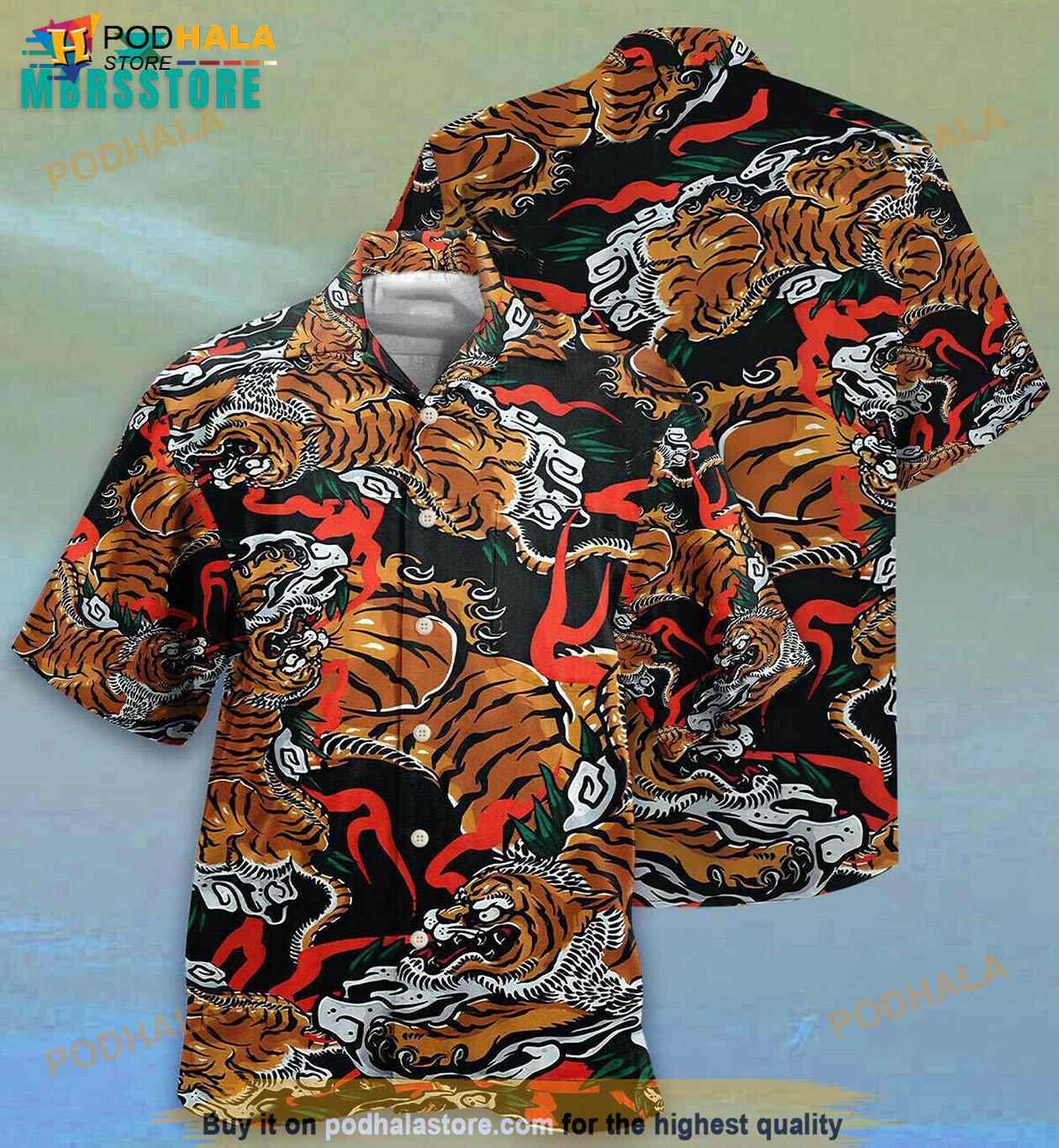 Amazing Tiger Japanese Unisex Tiger Short Sleeve Series Vintage Beach Hawaiian Shirt Amazing Tiger Japanese Unisex Tiger Short Sleeve Series Vintage Beach Hawaiian Shirt