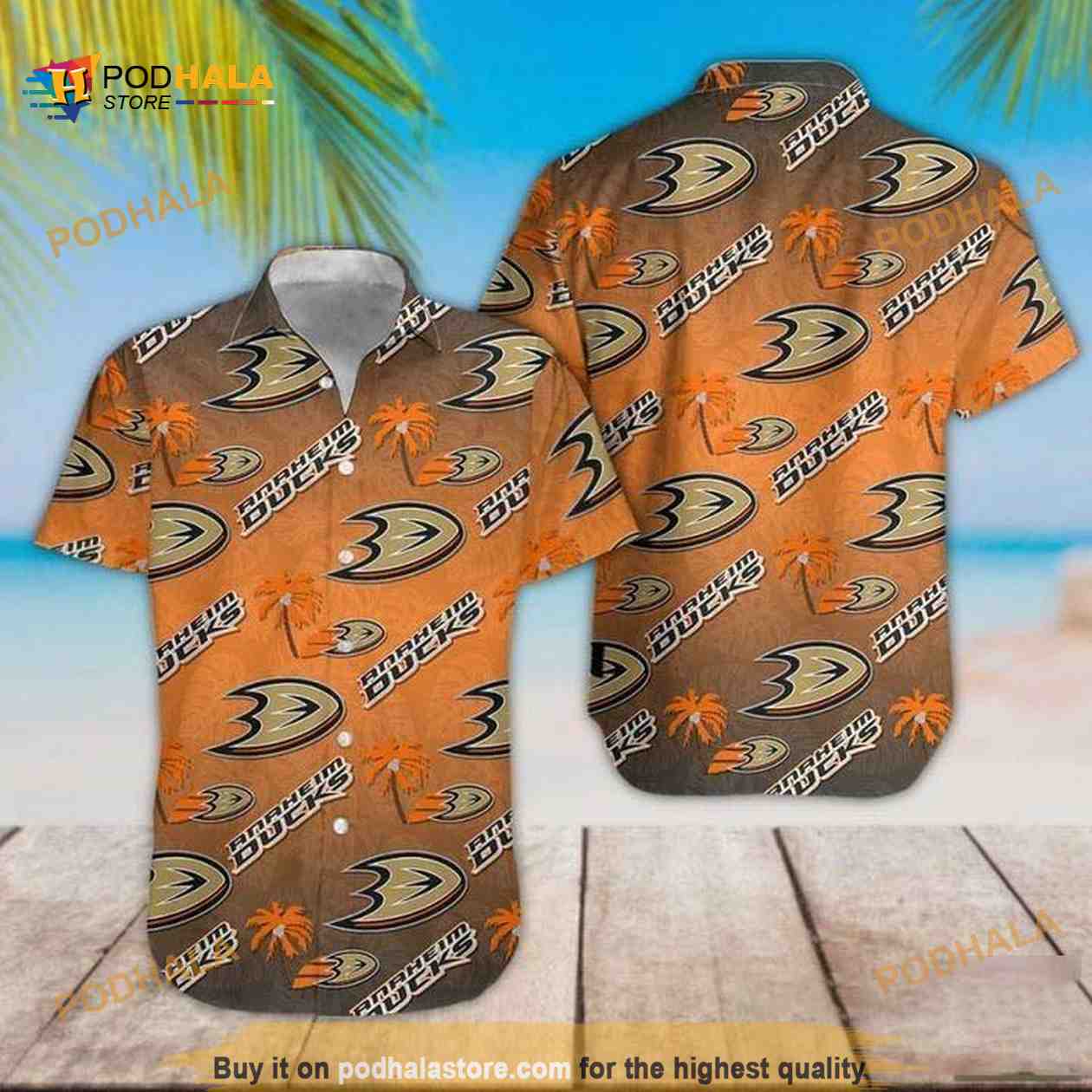 Anaheim Ducks Funny Hawaiian Shirt For Hockey Fans Anaheim Ducks Funny Hawaiian Shirt For Hockey Fans