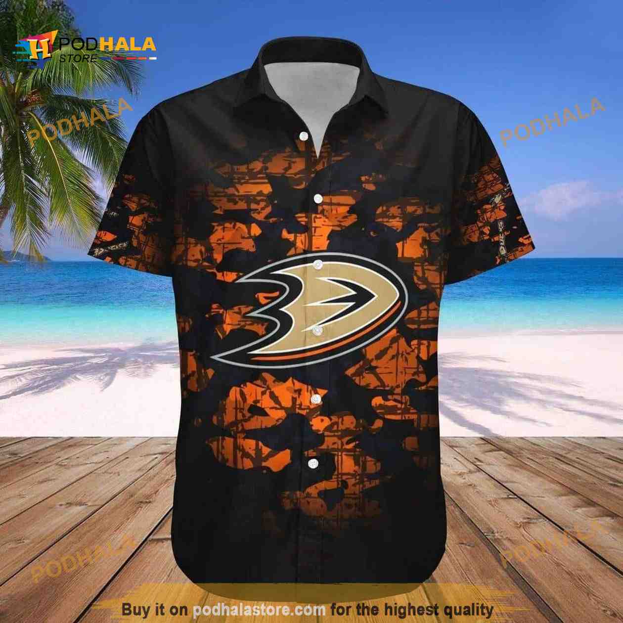 Anaheim Ducks Funny Hawaiian Shirt Hockey Fan Gift Anaheim Ducks Funny Hawaiian Shirt Hockey Fan Gift