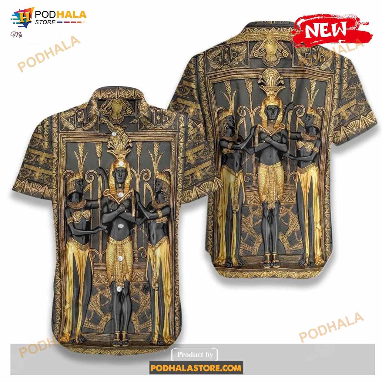 Ancient Egypt Pharaoh Tropical Summer Funny Hawaiian Shirt Ancient Egypt Pharaoh Tropical Summer Funny Hawaiian Shirt