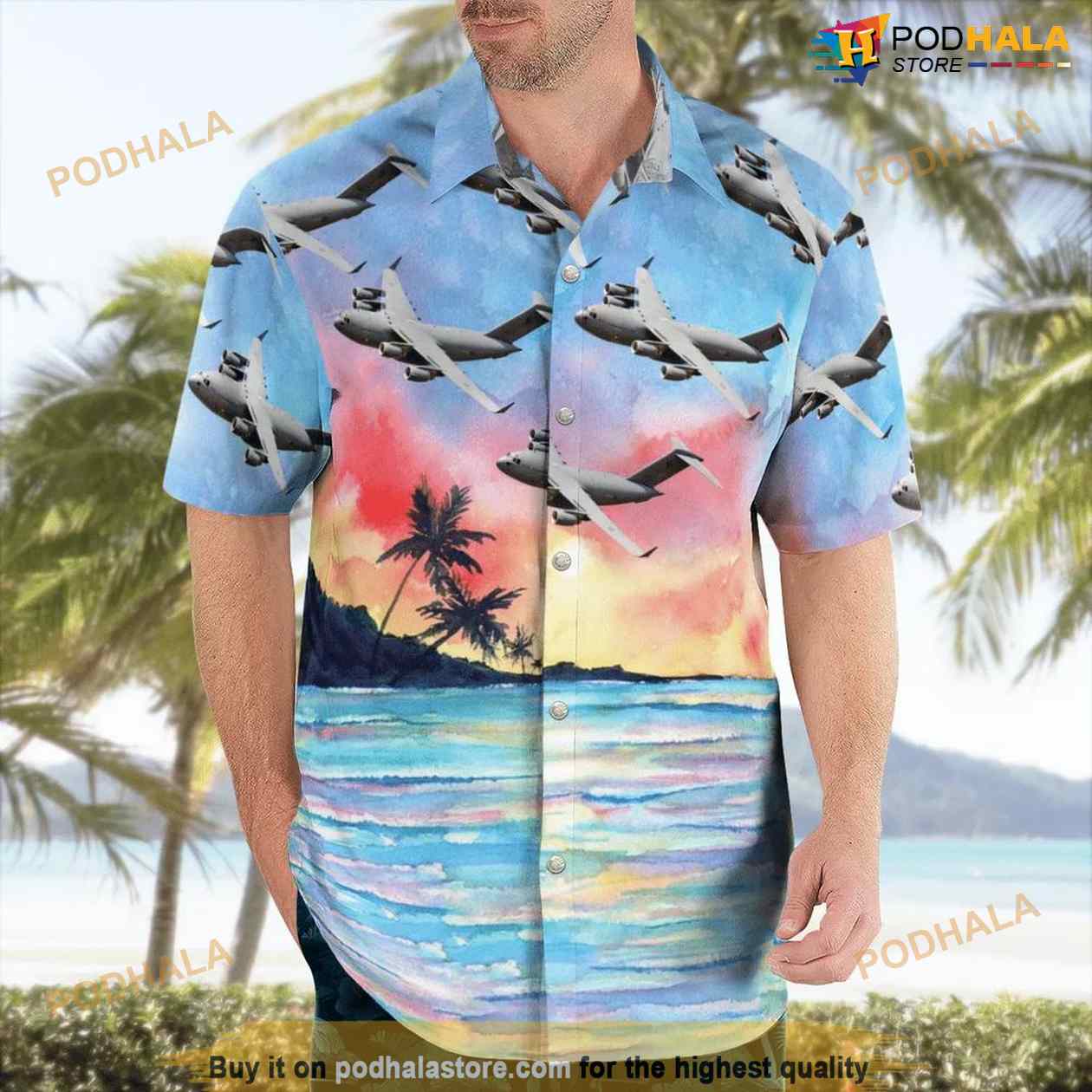 Australia – Air Force Boeing C-17a Globemaster Iii Hawaiian Shirt Australia – Air Force Boeing C-17a Globemaster Iii Hawaiian Shirt