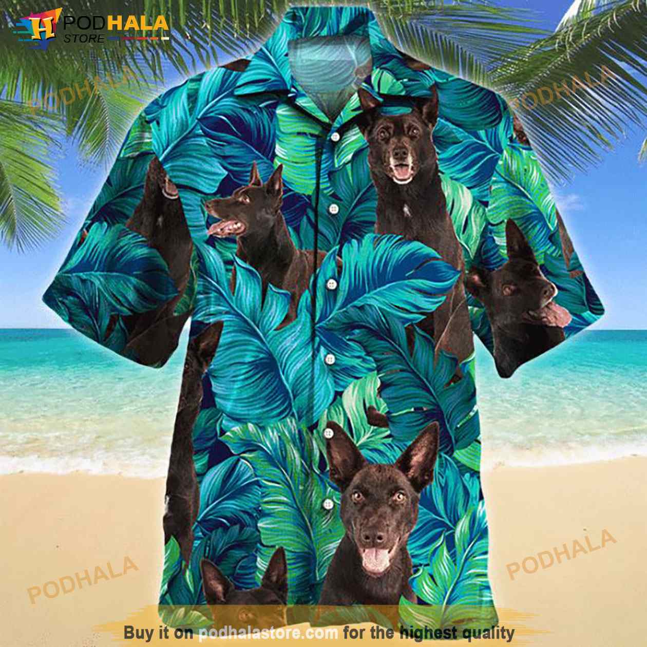 Australian Kelpie Dog Hawaiian Shirt Australian Kelpie Dog Hawaiian Shirt