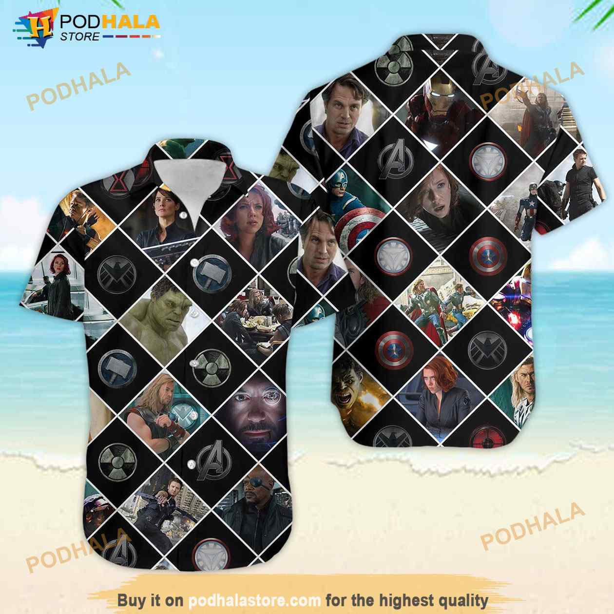 Avenger Marvel Button Up Short Sleeve Summer Holiday Hawaiian Shirt Avenger Marvel Button Up Short Sleeve Summer Holiday Hawaiian Shirt